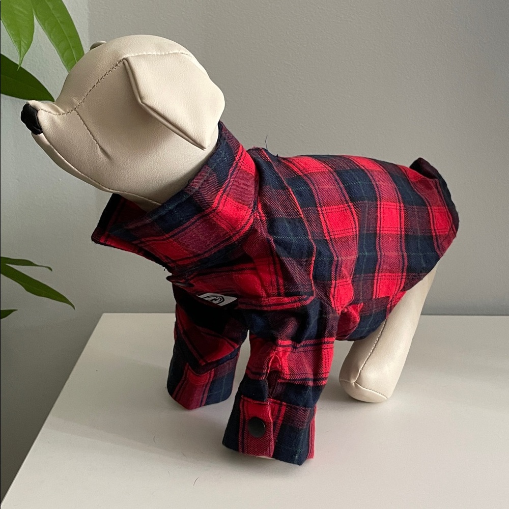 NWT Dog Red Plaid Shirt